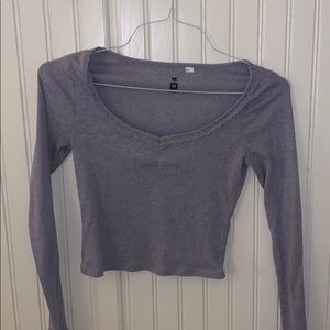 Cropped lavender long sleeve